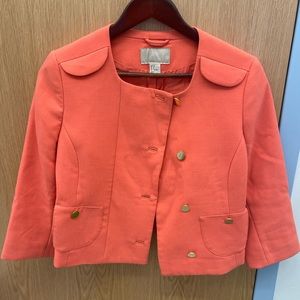 Cute Coral Blazer with Gold Buttons